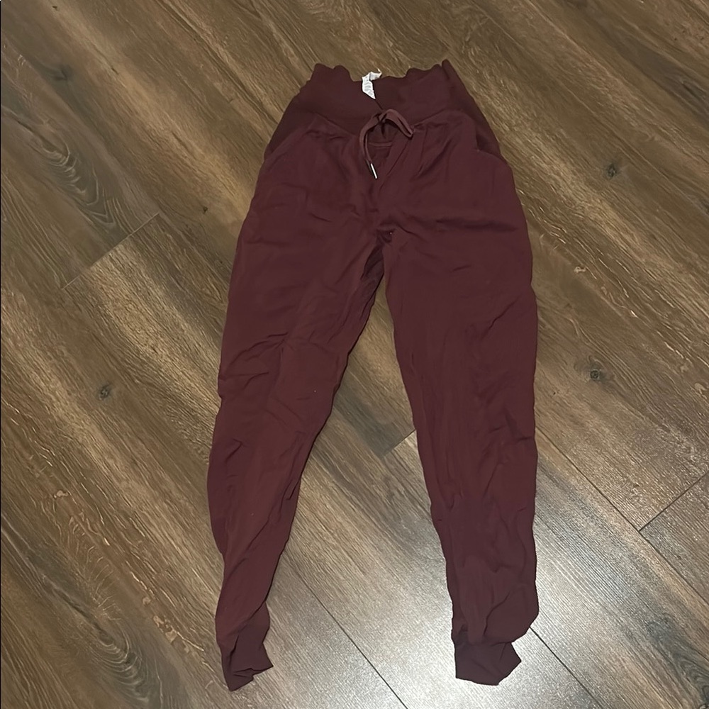 Women's Burgundy Jogger Pants